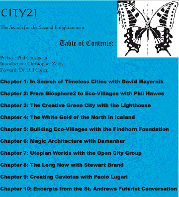 table of contents City21 book